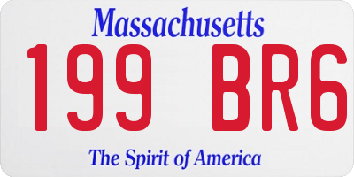 MA license plate 199BR6
