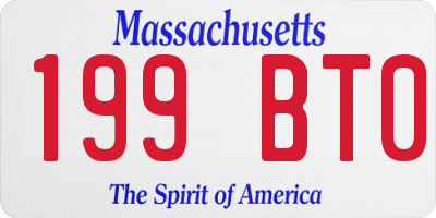 MA license plate 199BT0