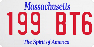 MA license plate 199BT6
