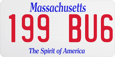 MA license plate 199BU6