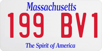 MA license plate 199BV1