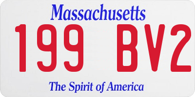 MA license plate 199BV2