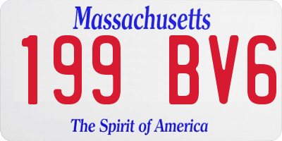 MA license plate 199BV6
