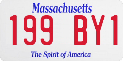 MA license plate 199BY1