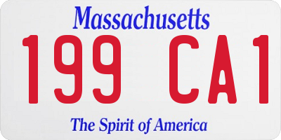 MA license plate 199CA1