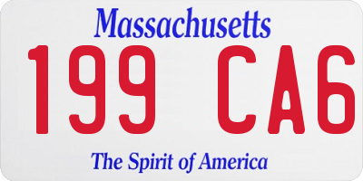 MA license plate 199CA6