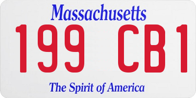 MA license plate 199CB1