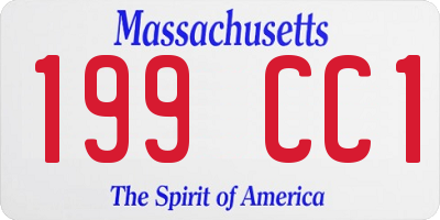MA license plate 199CC1