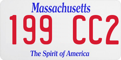 MA license plate 199CC2