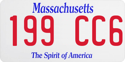 MA license plate 199CC6