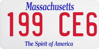 MA license plate 199CE6