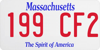 MA license plate 199CF2