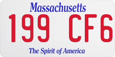 MA license plate 199CF6