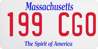 MA license plate 199CG0