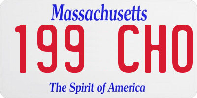 MA license plate 199CH0