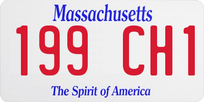 MA license plate 199CH1