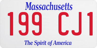 MA license plate 199CJ1