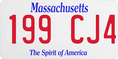 MA license plate 199CJ4