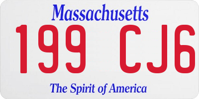 MA license plate 199CJ6