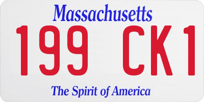 MA license plate 199CK1