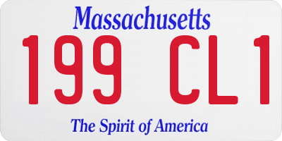 MA license plate 199CL1