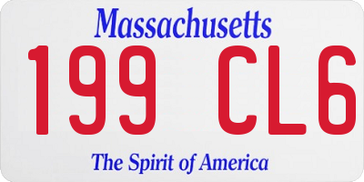 MA license plate 199CL6