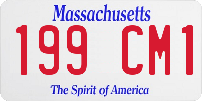 MA license plate 199CM1