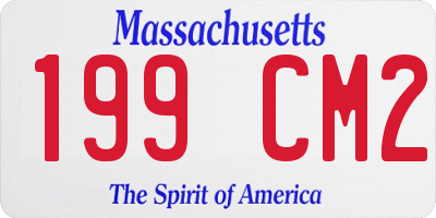 MA license plate 199CM2