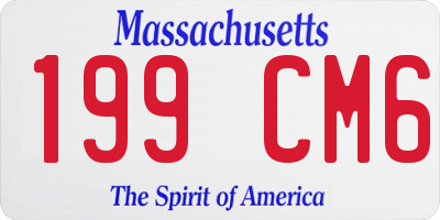 MA license plate 199CM6