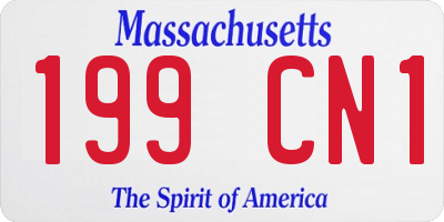 MA license plate 199CN1
