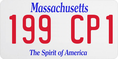 MA license plate 199CP1