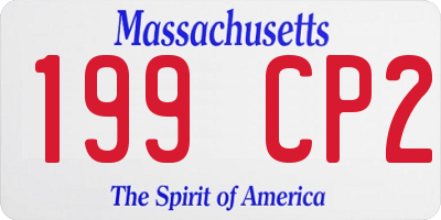 MA license plate 199CP2