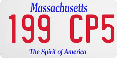 MA license plate 199CP5