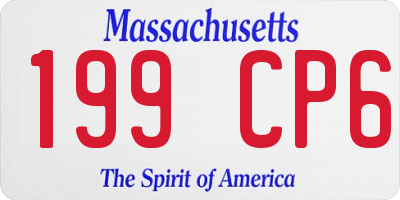 MA license plate 199CP6