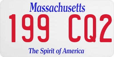 MA license plate 199CQ2