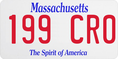 MA license plate 199CR0
