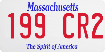 MA license plate 199CR2