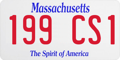 MA license plate 199CS1
