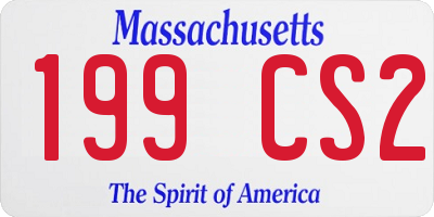 MA license plate 199CS2