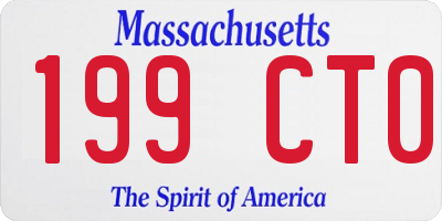 MA license plate 199CT0