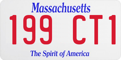 MA license plate 199CT1