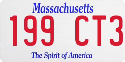 MA license plate 199CT3
