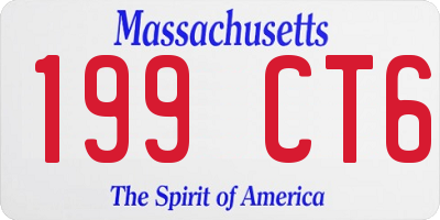 MA license plate 199CT6