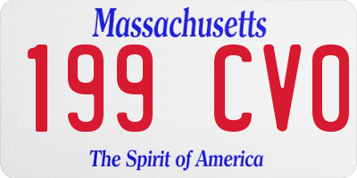 MA license plate 199CV0