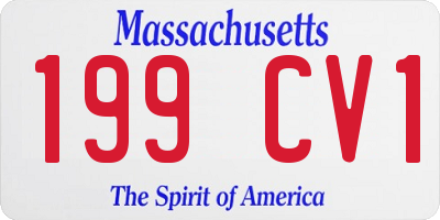 MA license plate 199CV1