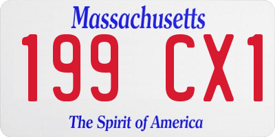MA license plate 199CX1
