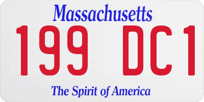MA license plate 199DC1
