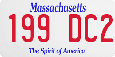 MA license plate 199DC2