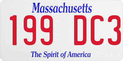 MA license plate 199DC3