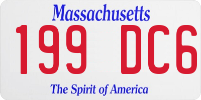MA license plate 199DC6